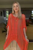 Made in Italy Seville Cotton Summer Knit Top Aperol